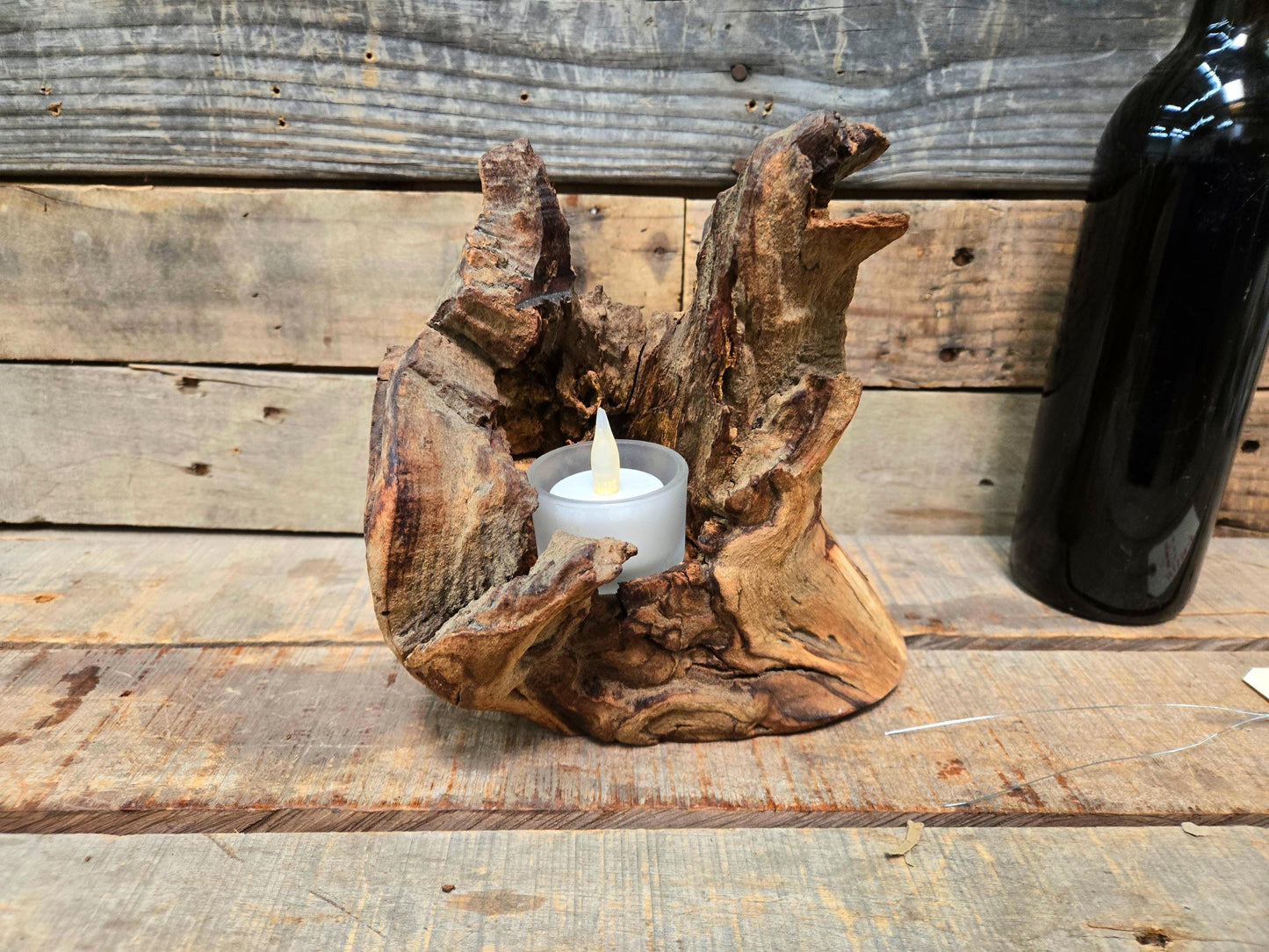 Stags Leap Cabernet Grapevine Candle Holder made from their oldest vines- 100% Recycled + Ready to Ship! 112324-3