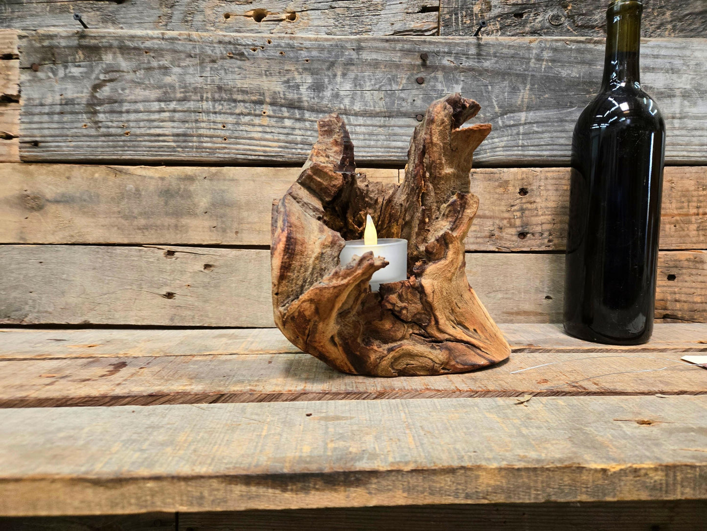 Stags Leap Cabernet Grapevine Candle Holder made from their oldest vines- 100% Recycled + Ready to Ship! 112324-3