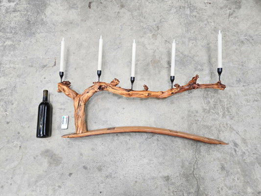 Schramsberg Winery Grapevine LED Taper Candle Holder from California - 100% Recycled + Ready to Ship!! 111624-57