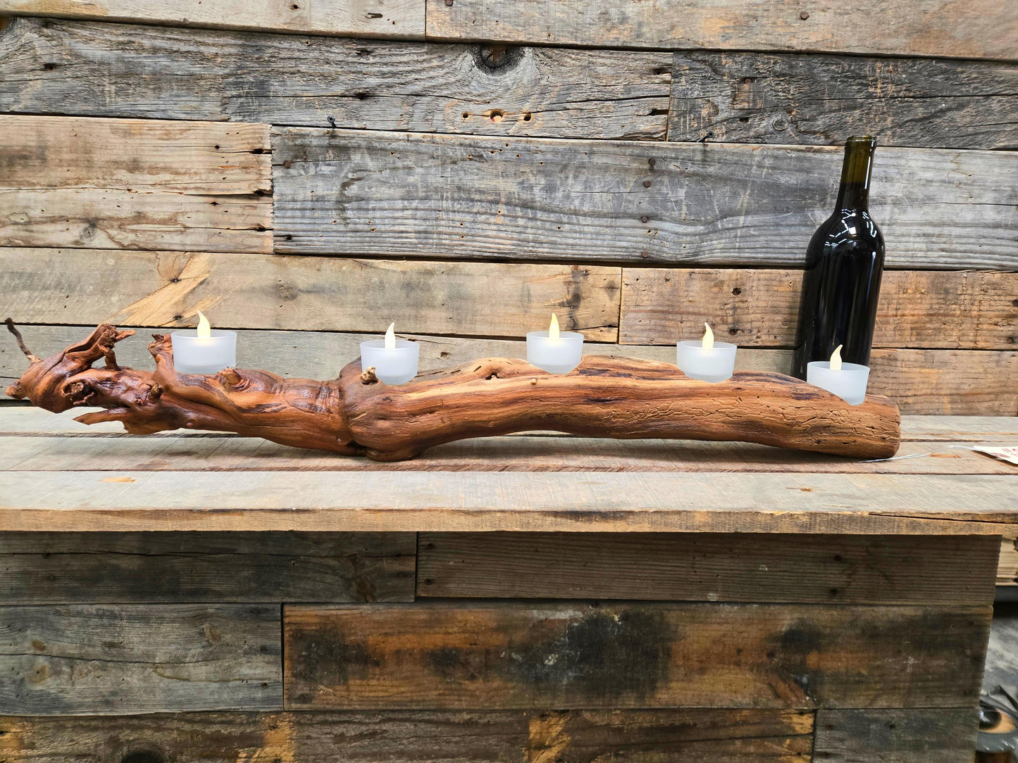 Fess Parker Syrah Grapevine Candle Holder from California - 100% Recycled + Ready to ship! 110924-6