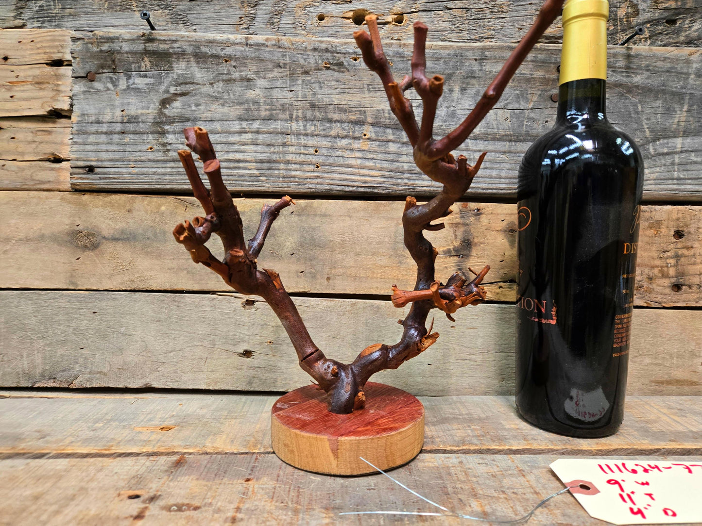 RARE Grape Vine Art From Opus 1 made from retired Napa Cabernet grapevine 100% Reclaimed + Ready to Ship! 111624-77