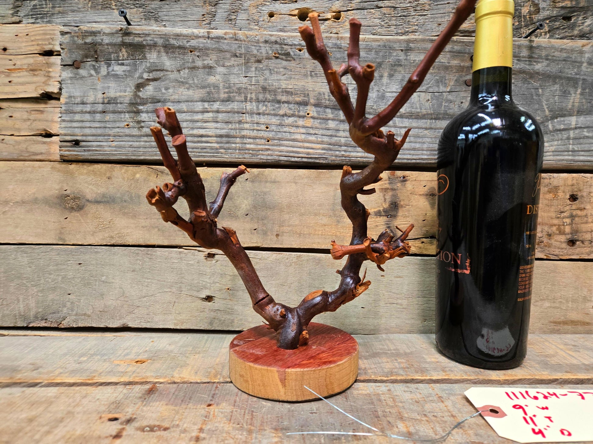 RARE Grape Vine Art From Opus 1 made from retired Napa Cabernet grapevine 100% Reclaimed + Ready to Ship! 111624-77