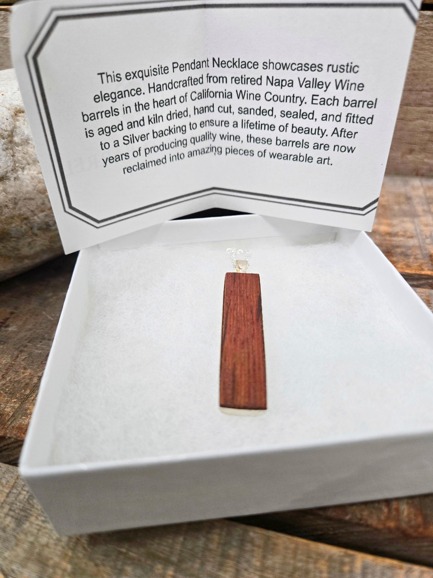 Foxen Canyon Wine Barrel Pendant - Made from their Fabulous Pinot Noir Barrel - 100% Recycled + Ready to ship!! 111624-13