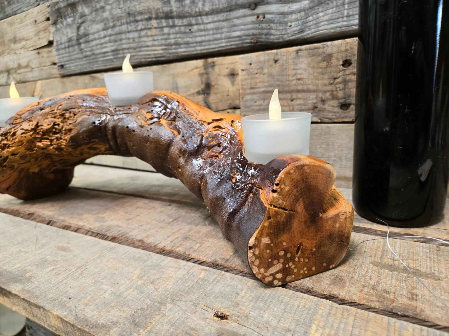 Stags Leap Cabernet Grapevine Candle Holder made from their oldest vines- Ready to Ship! 111624-66