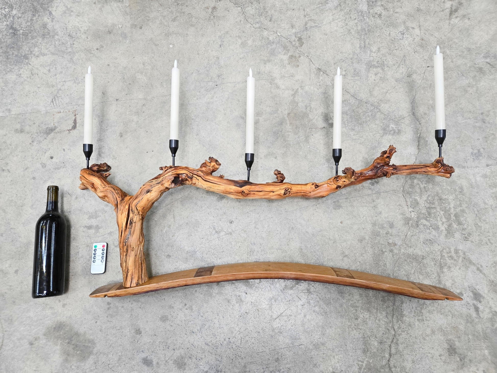 Schramsberg Winery Grapevine LED Taper Candle Holder from California - 100% Recycled + Ready to Ship!! 111624-57