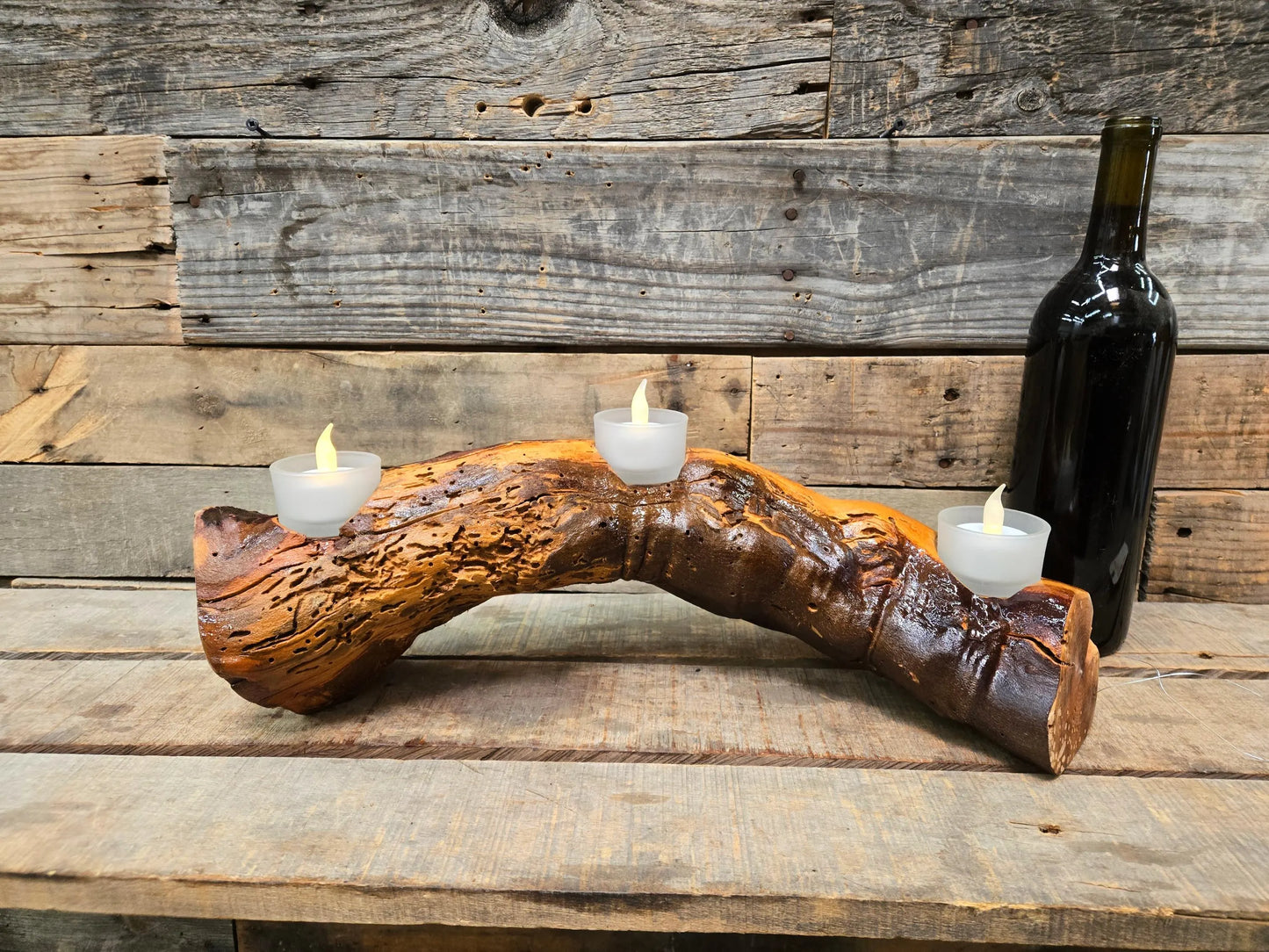 Stags Leap Cabernet Grapevine Candle Holder made from their oldest vines- Ready to Ship! 111624-66