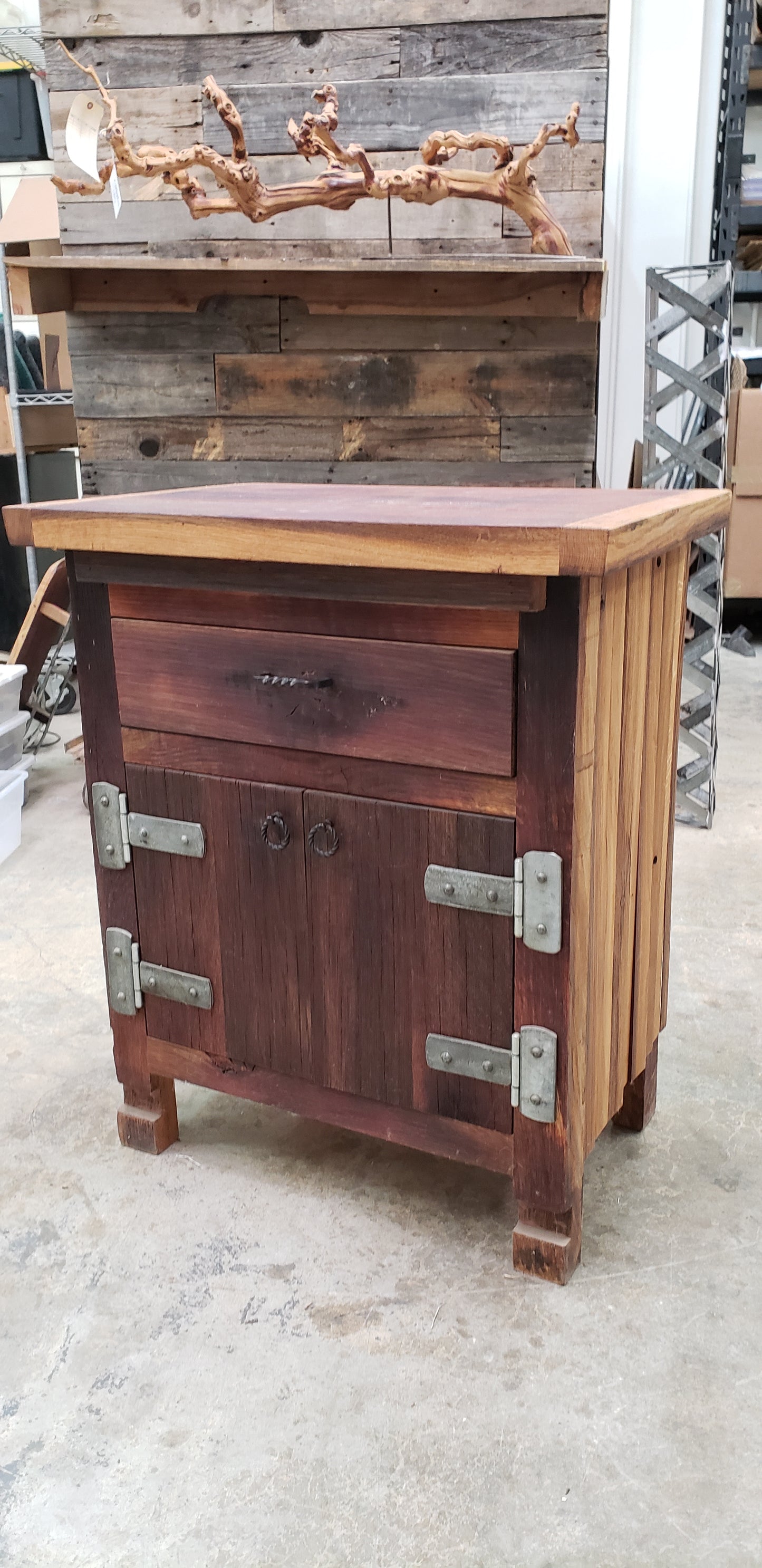 Wine Tank Wood - Remas - Cabinet or Side Table Made from retired California wine barrels