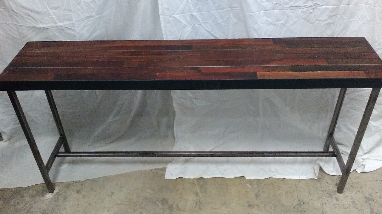 DISPLAY MODEL SALE - Wine Tank Console Table. 100% Recycled!