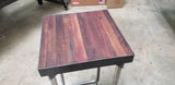Wine Barrel Entry / Side / Accent Table - Pakattu - Retired California Wine Oak and Steel 100% Recycled!