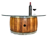 Wine Barrel Coffee Table - Zebra - with Offset Staves made from a retired Napa wine barrel 100% Recycled!
