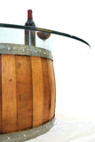 Wine Barrel Coffee Table - Zebra - with Offset Staves made from a retired Napa wine barrel 100% Recycled!