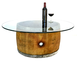 Wine Barrel Coffee Table - Riviere - made from Retired Napa wine barrels 100% Recycled!