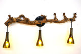 Grapevine and Wine Bottle Light - Corvina - Made from retired CA grape vine and bottles 100% Recycled!
