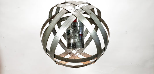 Wine Barrel Double Ring Chandelier - Gravidam - Made from retired California wine barrel rings. 100% Recycled!