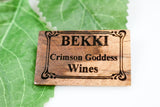 Alias - Engraved Name Tags Made of Retired California Wine Barrels. 100% Recycled!