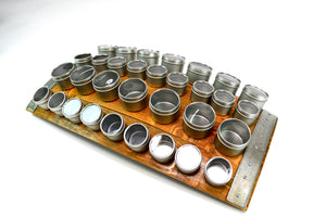Wine Barrel Stave Magnetic Spice Rack - Kirpi - Made from retired California wine barrels 100% Recycled!