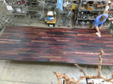 Wine Barrel Conference or Dining Table - Teveli - Made from large reclaimed CA oak wine tanks 100% Recycled