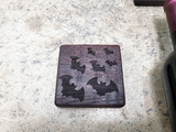 Halloween Wine Barrel Coasters - Coffin - Black Cat - Spider Web - Bats - Skull - Made from retired wine barrels - 100% Recycled!