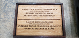 Wash Your Hands Wine Barrel Restroom Signs - Taza - Made from retired California wine barrels - 100% Recycled!
