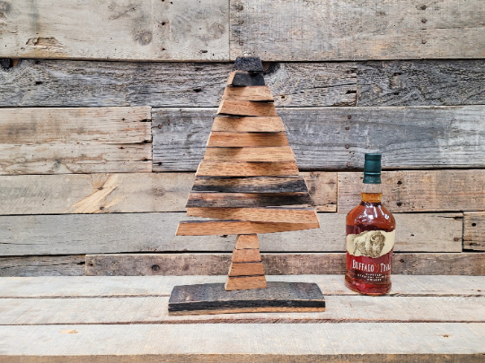 Whisky Barrel  Christmas Holiday Tree made from retired Buffalo Trace barrels 100% Recycled + Ready to Ship!!  120222-6