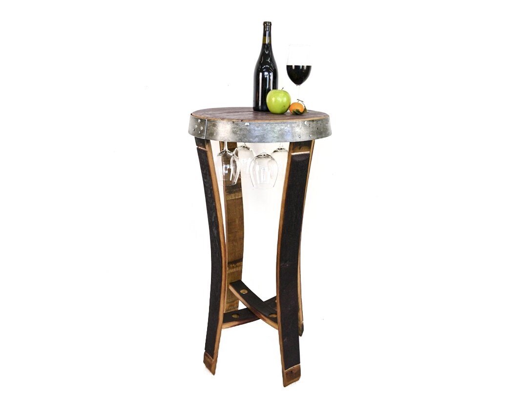 Wine Barrel Tasting or Bistro Table - Serenoa - Made from retired California wine barrels. 100% Recycled!