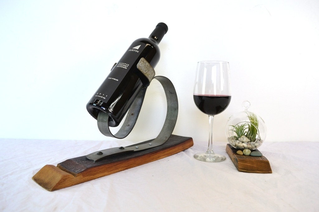 Counter Top Bottle Holder - Acerbus - Made from retired California wine barrels. 100% Recycled!