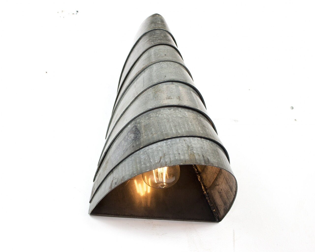Wine Barrel Wall Sconce - Carapace - Made from retired California wine barrel rings. 100% Recycled!