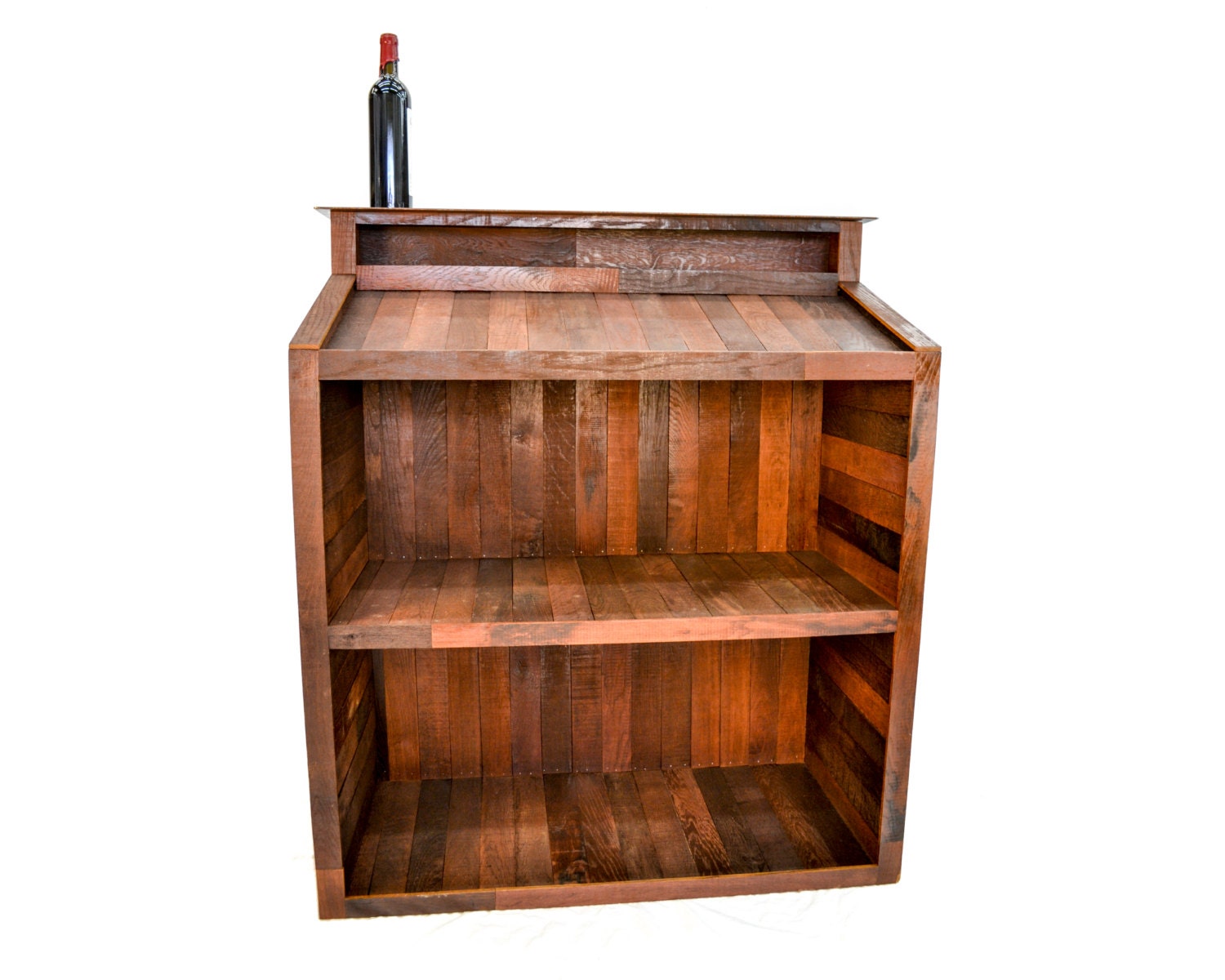 Hostess POS Valet Stand - Arnold - Made from retired California wine barrels. 100% Recycled!