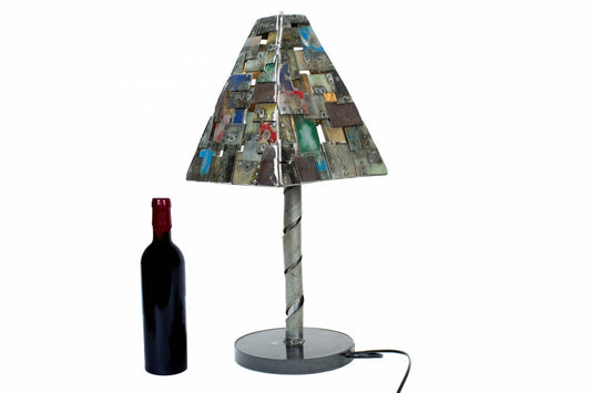 Desk or Table Light - Piramindi - Made from retired California wine barrel rings. 100% Recycled!