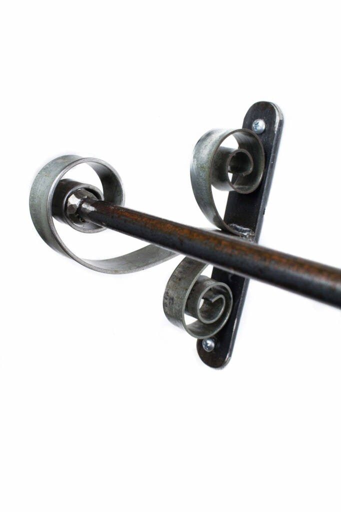 Wine Barrel Ring Towel Bar - Curls - Made from retired California wine barrel rings 100% Recycled!