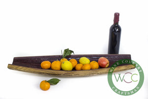 SERVING TRAY  - Barca - Wine Barrel Stave Fruit Tray 