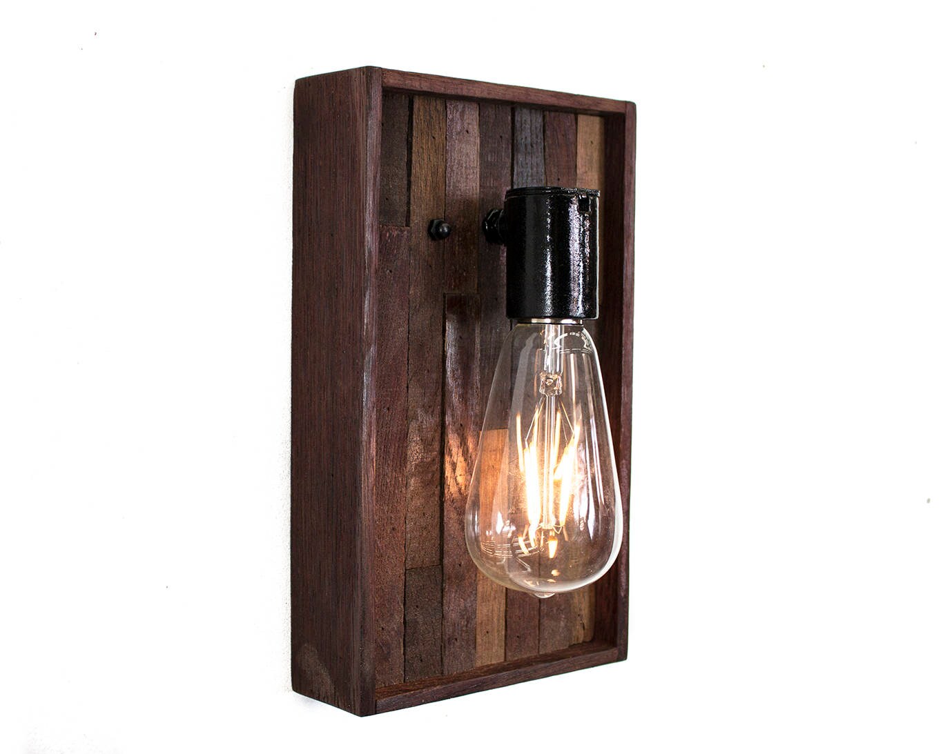 Wine Tank Wood Sconce - Unum - made from retired Napa wine barrels. 100% Recycled!