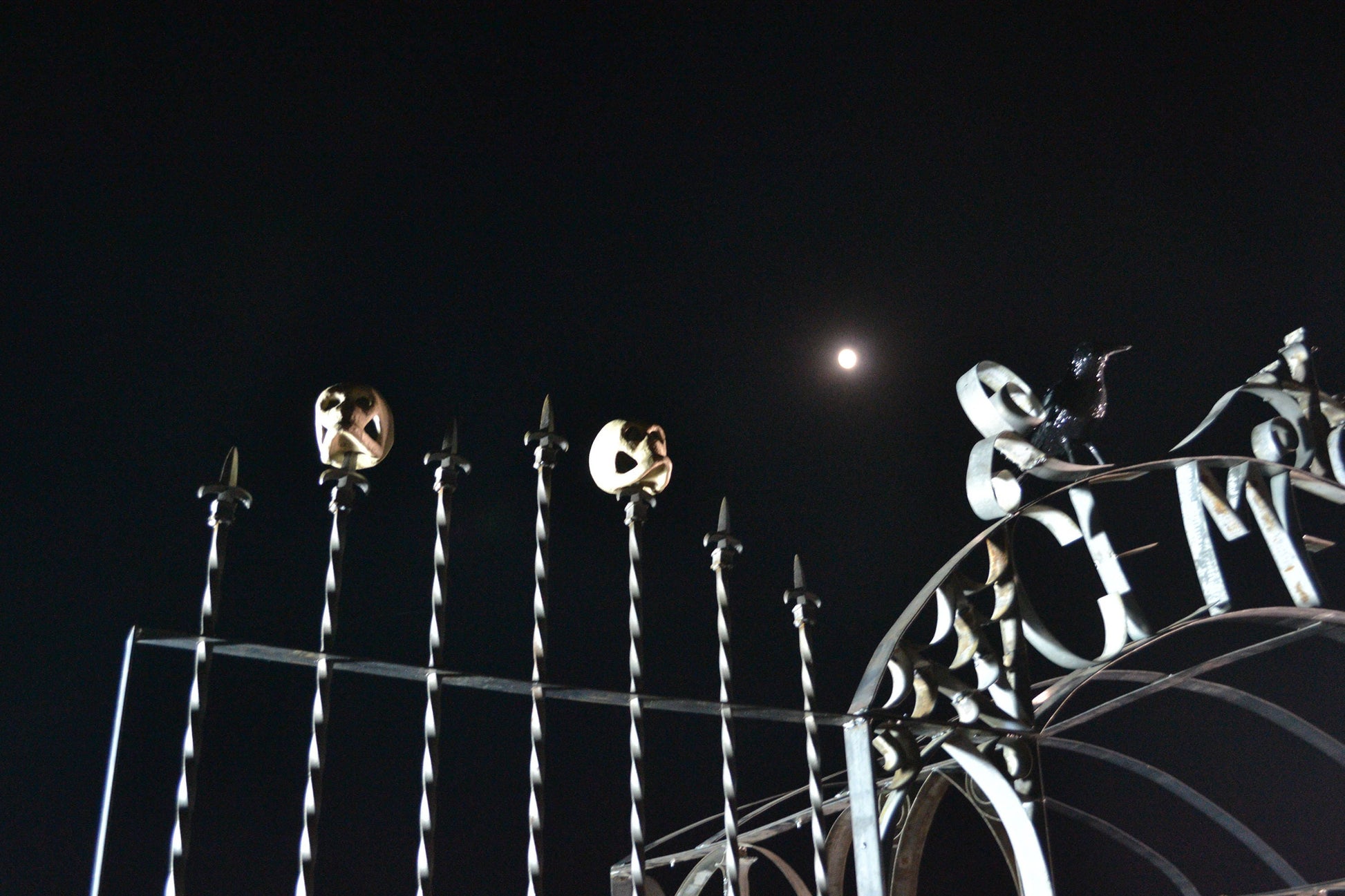 Halloween Decor - Cemetery Arch - made from Retired CA wine barrel rings steel