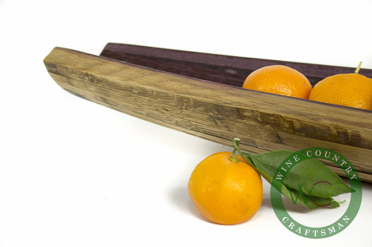 SERVING TRAY  - Barca - Wine Barrel Stave Fruit Tray 