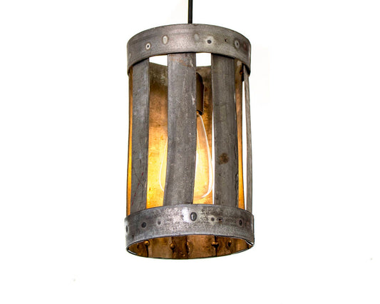 Wine Barrel Ring Pendant Light - Valec - Made from retired California wine barrel rings 100% Recycled!