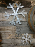 HOLIDAY - Snowflake - Wine Barrel Ring Ornaments 