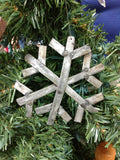 HOLIDAY - Snowflake - Wine Barrel Ring Ornaments 