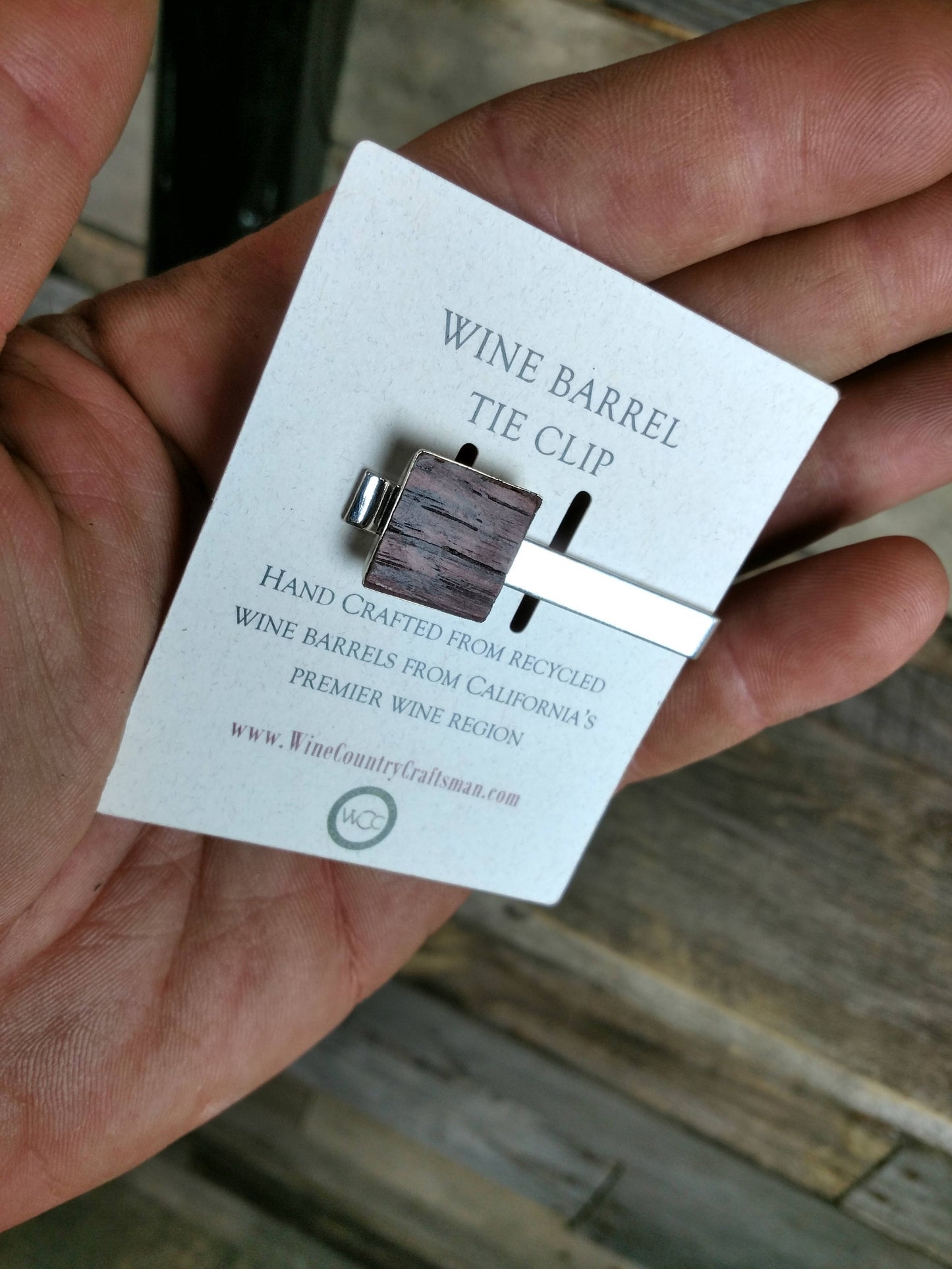 Wine Barrel Tie Clip - Salutations 
