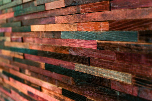 Wine Stained Oak Planks - Raw Materials 5 Square Feet. 100% Recycled!