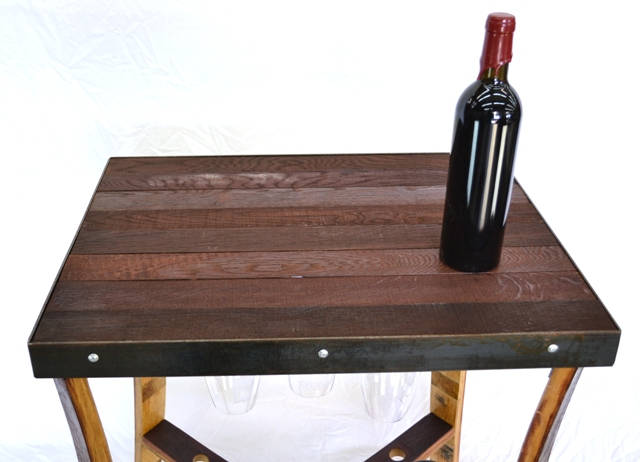 Wine Barrel Tasting Table - Kulviski Vino - Made from reclaimed California wine barrels. 100% Recycled!