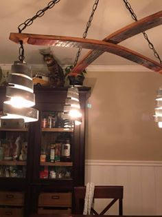 Wine Barrel Ring Chandelier - Intersect - Made from retired California wine barrels. 100% Recycled!