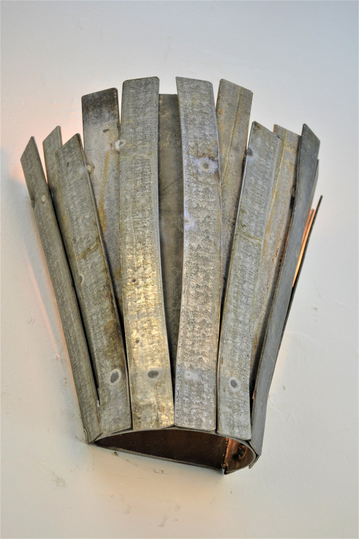 Wine Barrel Wall Sconce Light - Ifuru - Made from retired Napa wine barrel rings. 100% Recycled!