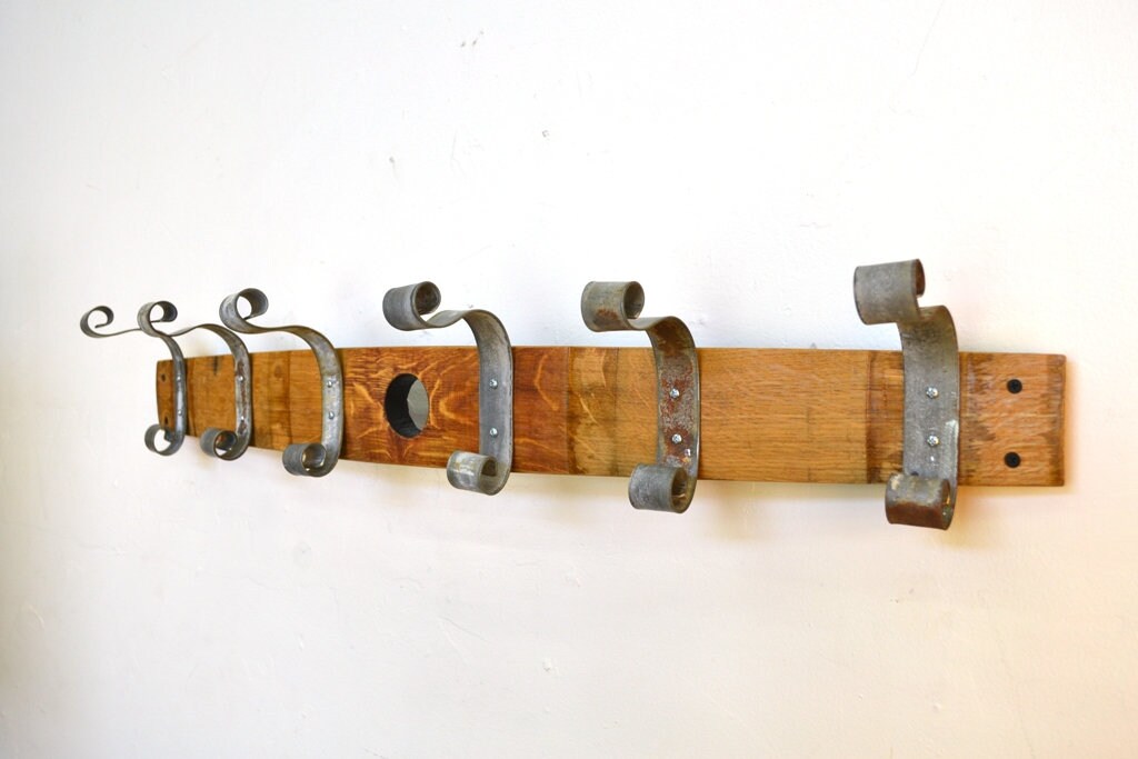 Wine Barrel Coat Rack - Crux - Made from retired California barrels. 100% Recycled!