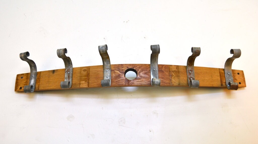 Wine Barrel Coat Rack - Crux - Made from retired California barrels. 100% Recycled!