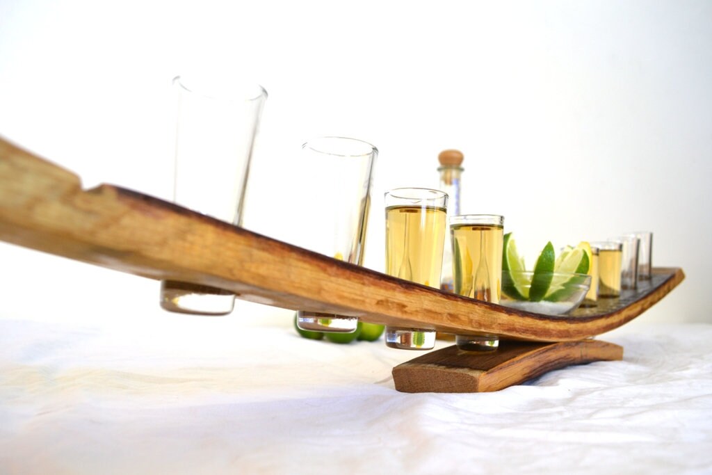 Barrel Stave Tequila Flight - Paloma - Made from retired California wine barrels. 100% Recycled!