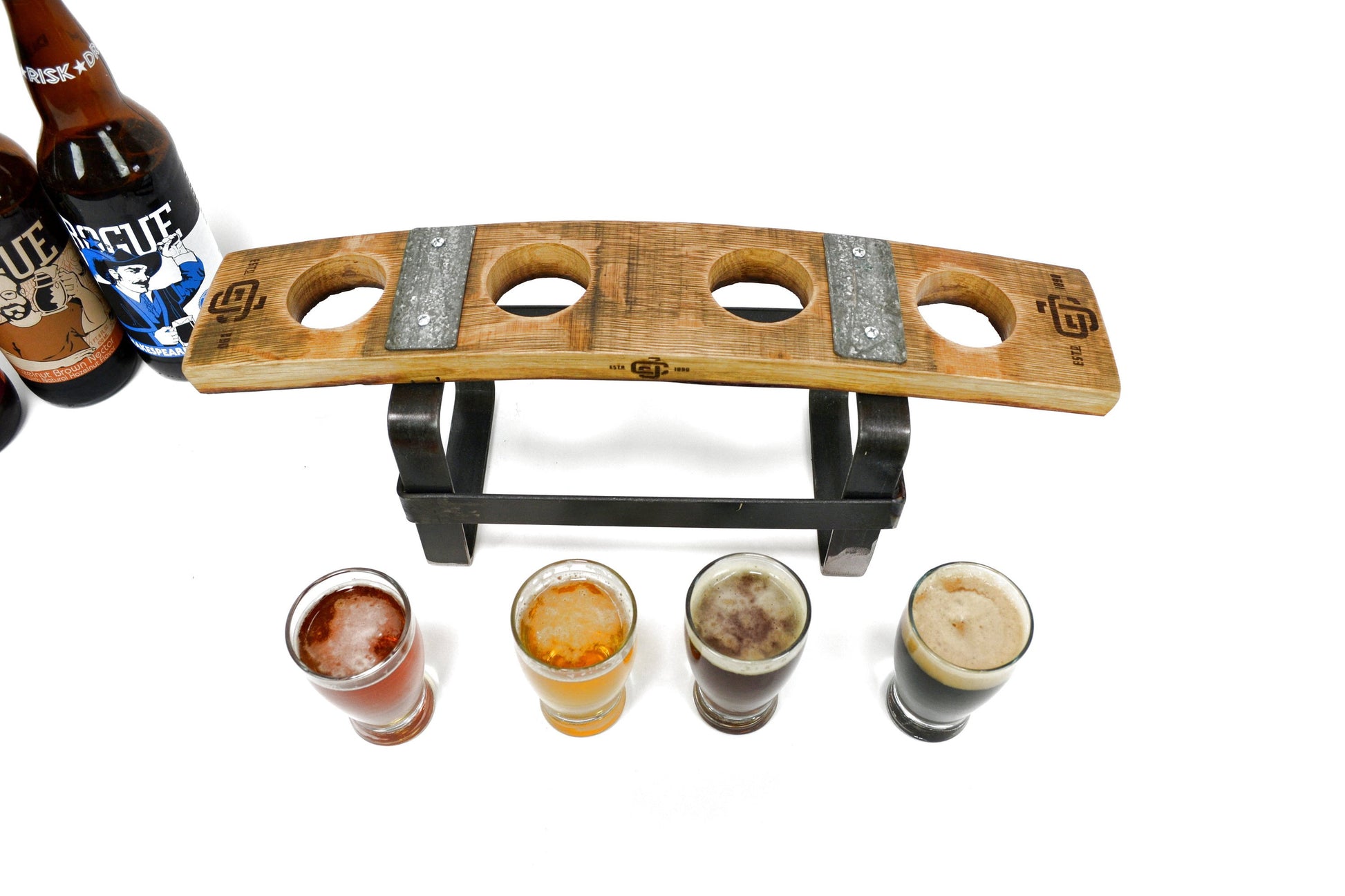 SAMPLER - Safata - 4 Glass Beer Flight Sampler paddle 