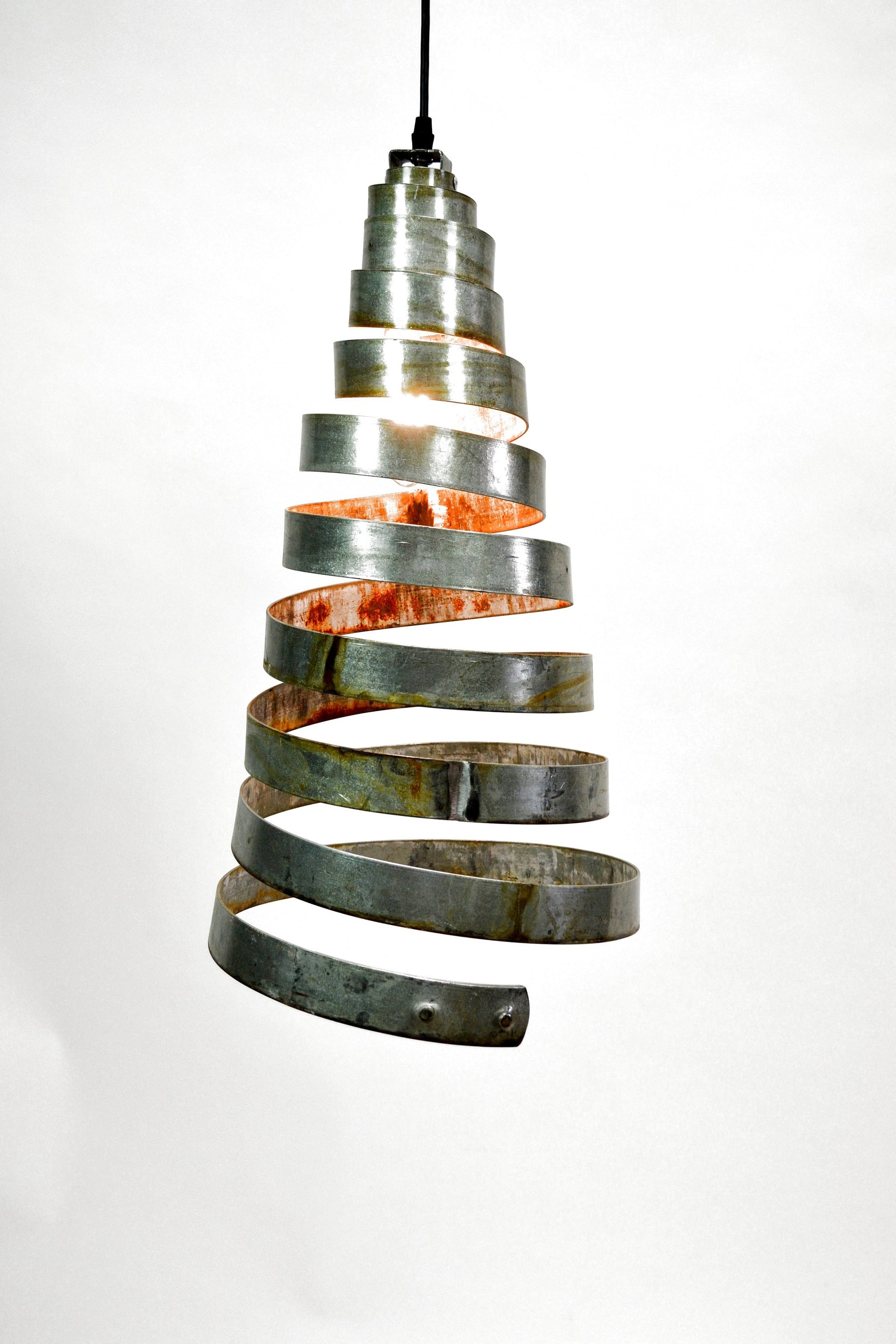 Wine Barrel Ring Pendant Light - Kahara - Made from retired California wine barrel rings - 100% Recycled!
