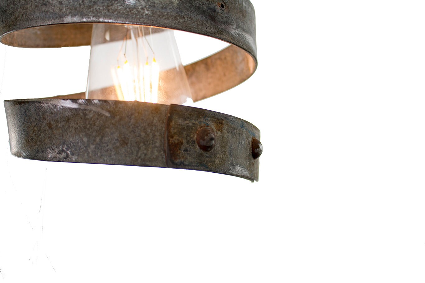 Wine Barrel Ring Pendant Light - Tohatra - Made from retired California wine barrel rings. 100% Recycled!