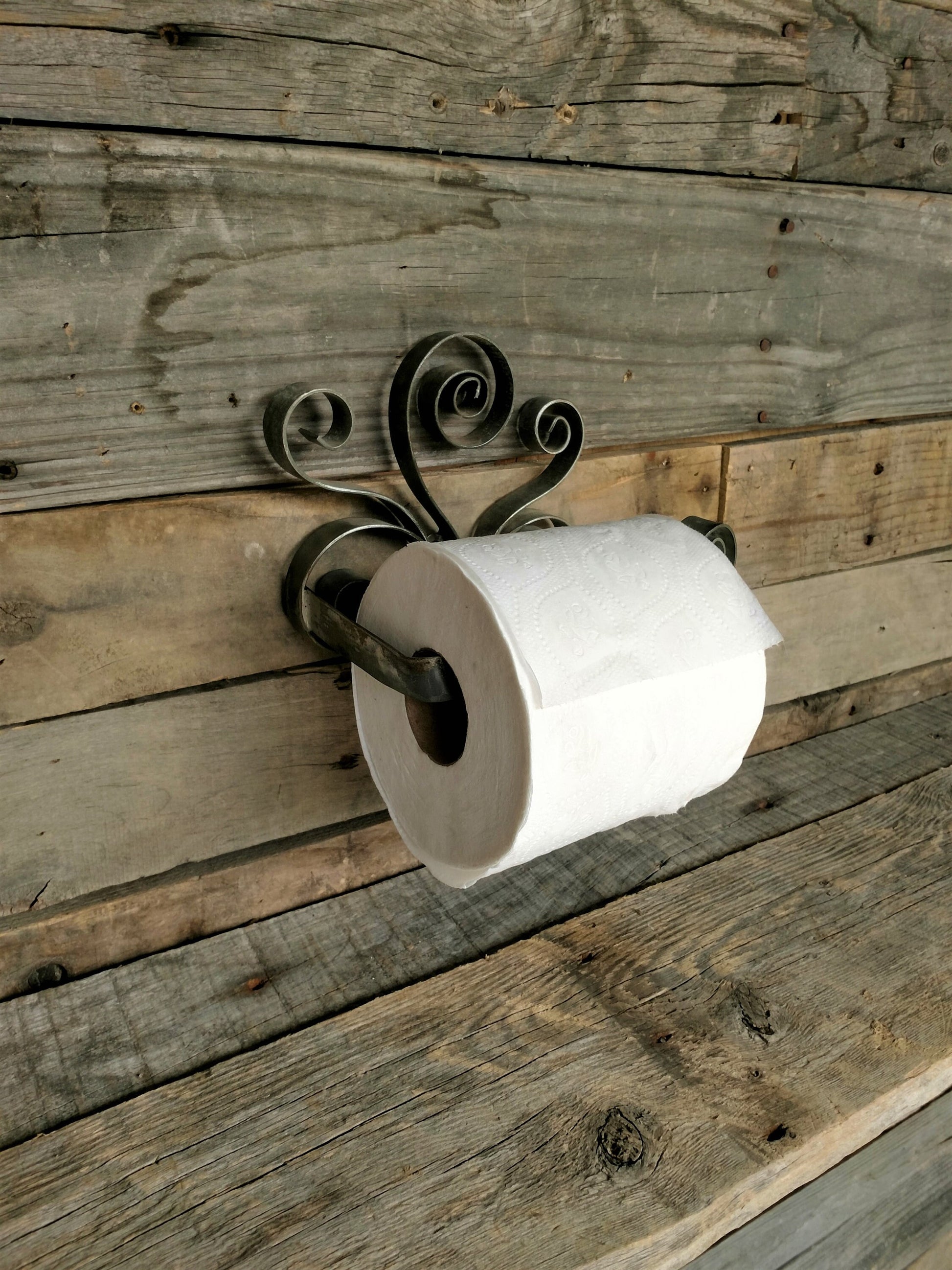 Wine Barrel Ring Toilet Paper Holder - Contorto - Made from retired CA wine barrel rings. 100% Recycled