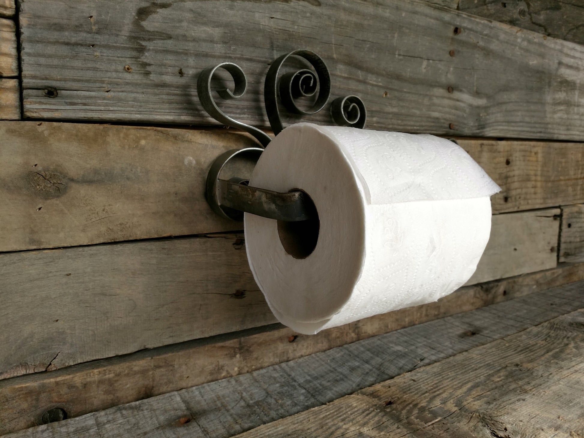 Wine Barrel Ring Toilet Paper Holder - Contorto - Made from retired CA wine barrel rings. 100% Recycled